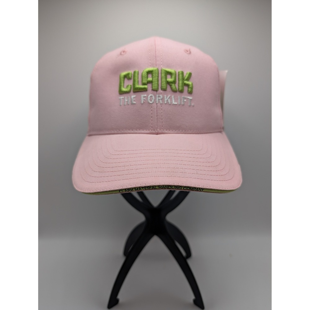 Clark The Forklift Pink Cotton Baseball Cap Hat Adjustable Est 1917 NWT